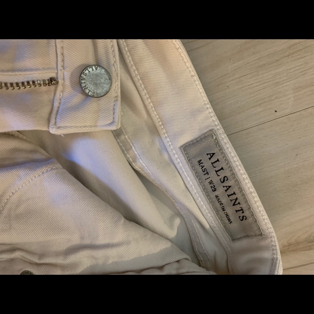 All Saints cream color jeans